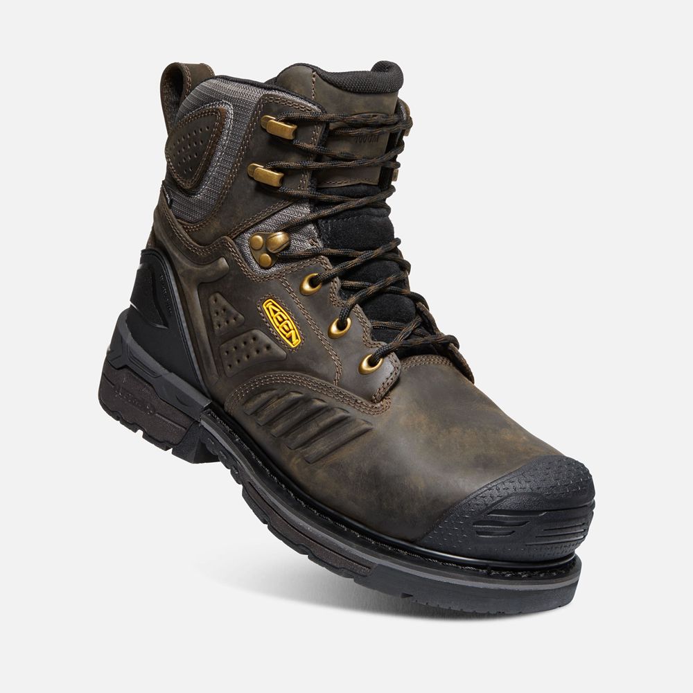 Keen Laarzen Heren Zwart Bruin - Philadelphia 6\" Insulated Waterproof (Carbon-Fiber Toe) - 36192-NFZ